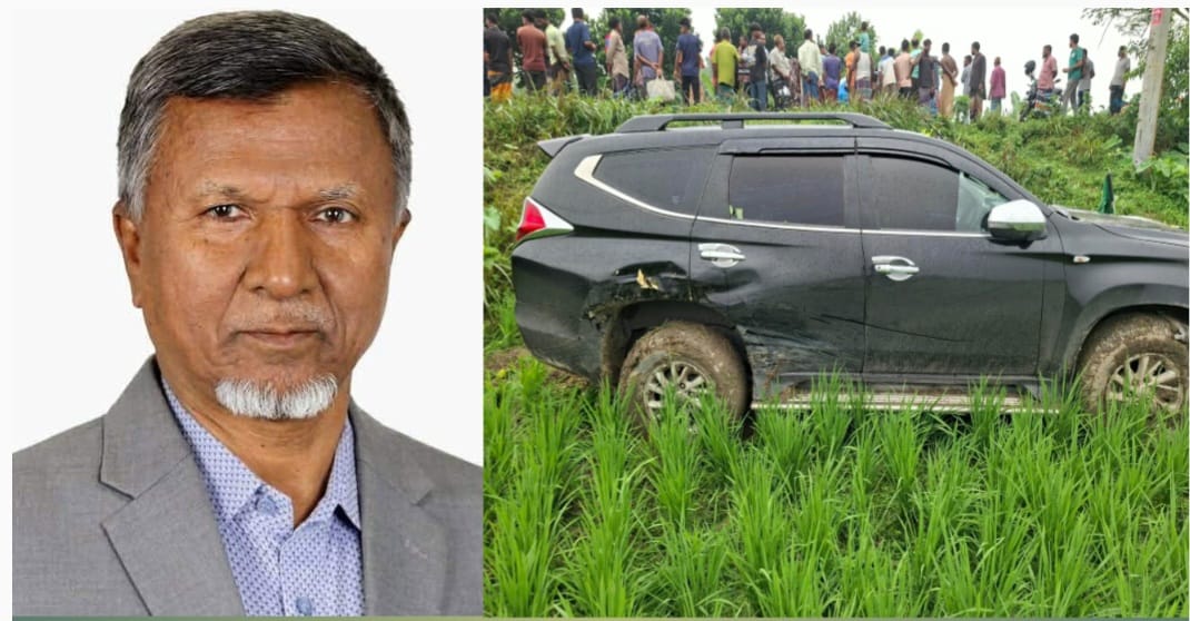 সড়ক দুর্ঘটনায় প্রতিমন্ত্রী ও তার স্ত্রী আহত, গাড়ি পড়ল ধানক্ষেতে